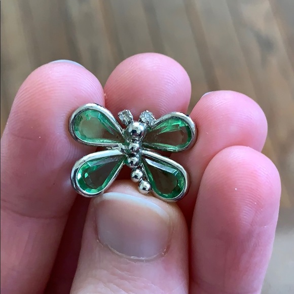 Cute green butterfly adjustable ring - Picture 5 of 6